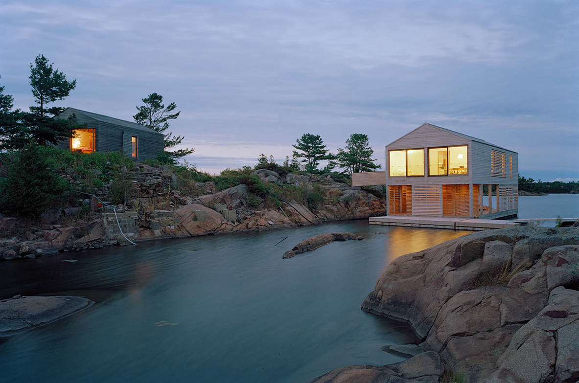 Floating House, Lake Huron, Canada.  MOS Architects.