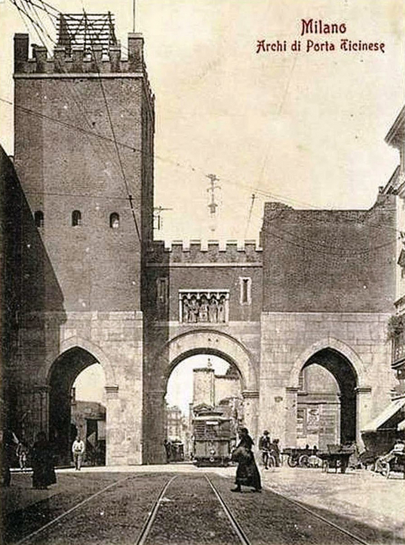 Camillo Boito, Porta Ticinese after its restauro, Milan, 1890s